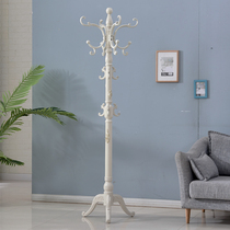 Solid wood coat rack Floor-to-ceiling bedroom living room foyer multi-function shelf Simple modern household European-style hanger