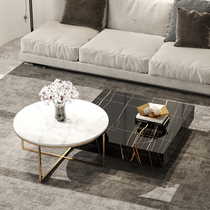 Nordic combination coffee table Household living room light luxury marble set of simple tea table square small apartment tea table