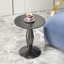 Nordic modern living room sofa small coffee table Household light luxury simple stainless steel round edge Italian new corner