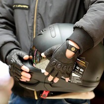 NERVE Summer Retro Motorcycle Halffinger Gloves Men And Women Locomotive Racing Knight Sheep Leather Anti-Wear Four Seasons