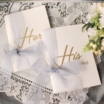 Gift Handmade European Wedding Card High-grade Handwritten Testimony Groom Wedding Pledge Card High-grade Wedding Certificate