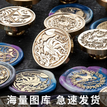 Hot-painted stamped head cover floating sculpture customized rose letter full set wholesale cheap ancient wind retro lighter fire tin hot gold handbold envelope seal paint wax sealing tool material