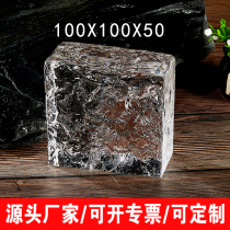 Glass brick Transparent square crystal hot melt brick Frosted brick Bubble brick Partition wall Bar outdoor curtain wall landscape wall brick