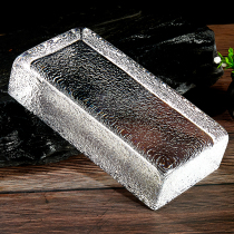 Glass brick Transparent square partition wall Crystal translucent pattern brick Bar outdoor fine grinding curtain wall landscape wall perforated brick