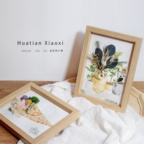 Photo frame three-dimensional sticker Wall hanging salon eternal flower Home dry flower decoration ornaments diy handmade dry flower material package