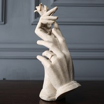 American handle hand Abstract model room decoration Creative living room wine cabinet Villa art decoration