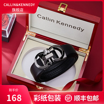 CALLINKENNEDY belt mens leather automatic buckle pure cowhide mens belt Joker high-grade famous brand