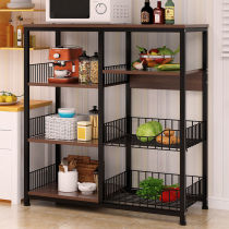 Kitchen shelving floor style multilayer shelving microwave oven Vegetable Storage Rack Kitchen Lockers