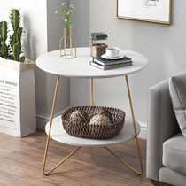 Nordic tea table minimalist modern living room metal leg table creative sofa edge a few simple small family balcony tea table