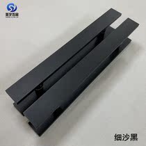 Chinese modern black glass door handle Hotel door handle custom LOGO lettering wooden door sliding door armrest