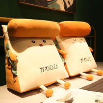 Sofa cushions on the pillow upper class headboard rests on the pillow sleeping room Triangle pillow beds for girls to sleep and waist