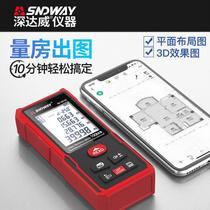 New fully automatic measuring room instrument laser rangefinder holding high precision infrared measuring scale indoor app to make picture