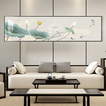 New Chinese living room sofa background wall decorative painting modern simple light luxury bedroom bedside painting ancient rhyme mural