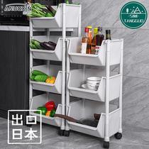 Kitchen shelf floor-standing fruit and vegetable shelf storage basket pulley supplies Daquan household multi-layer vegetable basket