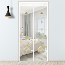 Household anti-mosquito door curtain velcro summer anti-fly screen door partition curtain screen magnet self-priming door mosquito net free punching