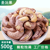 New Vietnamese original cashew nuts 500g net weight with skin cashew nuts bulk weight salt baked nuts bagged dry snacks