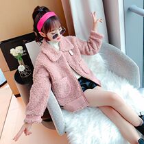 Childrens autumn and winter coat 2022 new net red trendy blouse little girl foreign air Han version thickened wool sweater