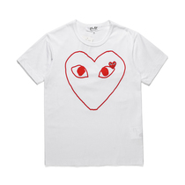 Sichuan Jiu Pau Ling PLAY Japan CDG Short sleeves Men and women pure cotton eyes caring T-shirt lovers pure cotton summer boomer