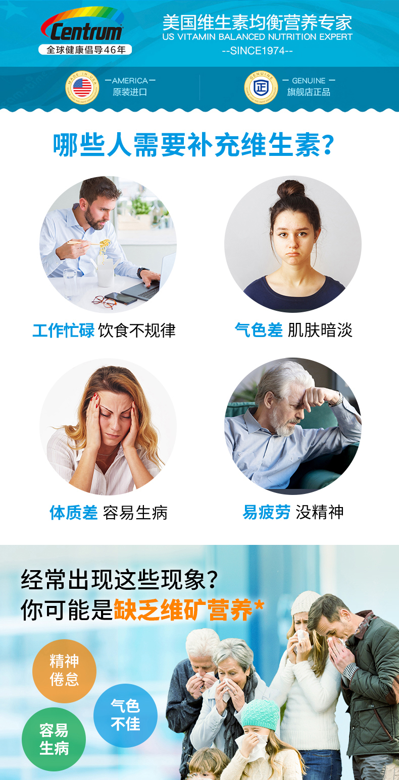 海外善存男士复合维生素120粒/瓶