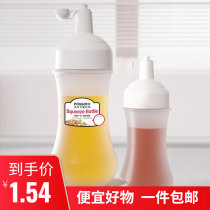 3 clothing Squeeze Sauce Bottle Covered Plastic Sauce Salad Dressing sauce Bottle Ketchup Anti Spill Bottle Squeeze Fruit Jam Bottle