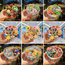 Childrens head rope does not hurt hair Korean high elastic princess ponytail rubber band Cute cartoon baby hair circle Girl hair ornaments