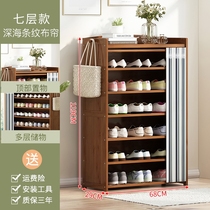 Shoe Racks Ins Nets Red Doorway Solid Wood Shoes Cabinet 2021 New doesnt take up the local door Post Shoes Shenzer Multilayer