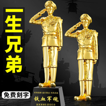 Veterans souvenir custom set to send comrades practical Army veteran gifts boyfriend creative veteran gifts