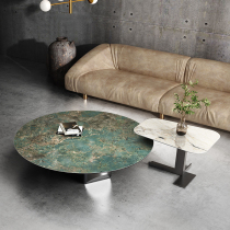 Living room extremely simple and low tea table edge a few combinations Small family type round home Nordic Wind-room Creative little tea table