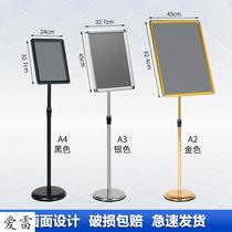 Mobile promotional card door face logo placard sign small sign Stainless Steel Indicator Vertical Billboard a3 Station card