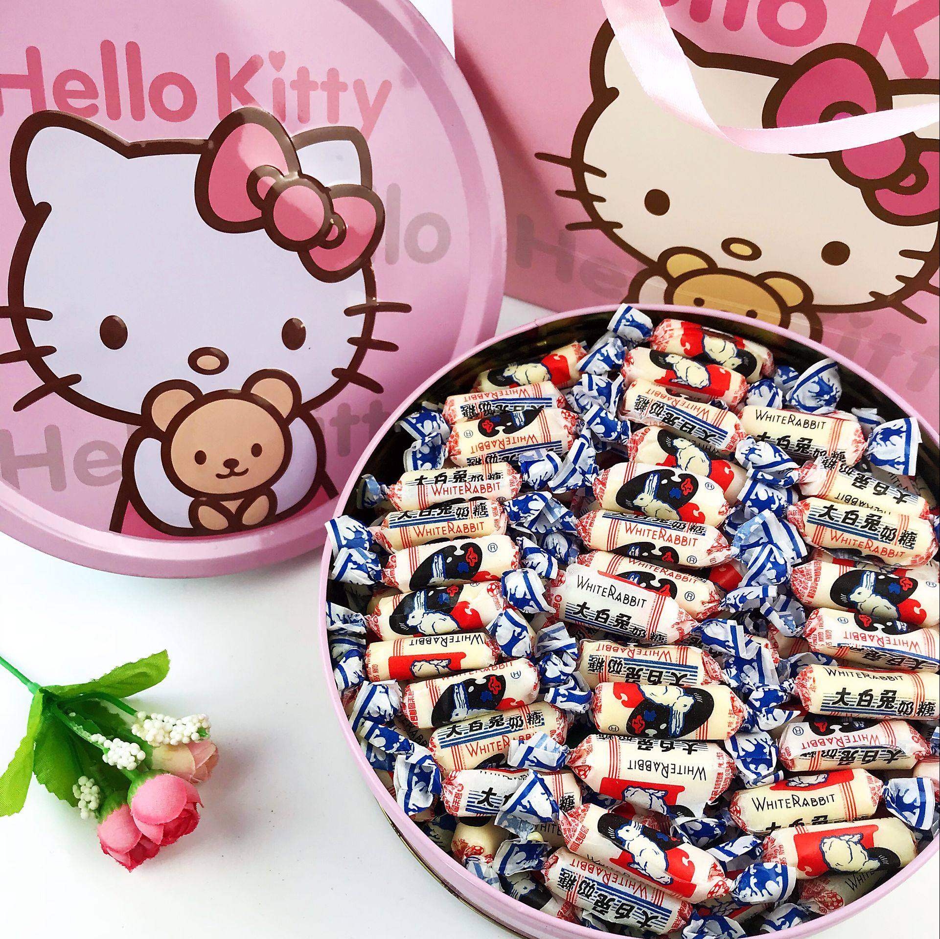 大白兔奶糖9种口味榴莲礼盒盒装结婚小白兔手提袋糖果