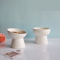 Gaffy cat special flat face bowl cat basin cat food basin Garfy cat bowl to protect cervical spine anti-roll pet cutlery