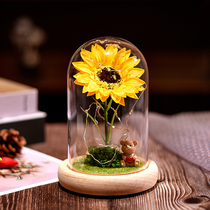 Sun Flowers Evergreen Flowers Sunflower Glass Cover Pendulum to send girlfriends to send girlfriends Birthday Gifts Teachers Day to Teacher