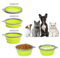 Pet folding bowl dog cat go out water bowl portable outdoor drinking water accompanying water dispenser dog food basin cat supplies