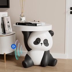 Panda coffee table, large living room floor-standing ornaments, home decorations, sofa side bedroom creative tray, housewarming gift