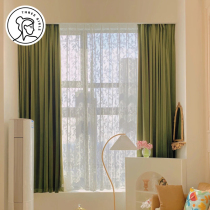 2021 New light luxury curtain velvet cloth bedroom 100 shading simple bay window high grade living room modern ins style