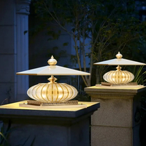 Solar Wall Column Head Lamp Courtyard Gate Pillar Gate Piers Wall Outdoor Waterproof Home Lighting Electricity rural