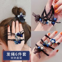 The new 21 Korean head rope exquisite suit tie hair ponytail hair band rubber band cute and fresh