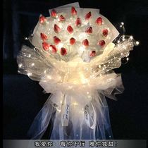 Cigarette bouquet handmade diy homemade strawberry candy flower bouquet material bag to send girlfriends creative small gift