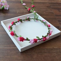 Net red photo flower ring freshener female ensembles fairy hair accessories Han style bridal bridesmaids to adorn the seaside holiday write real