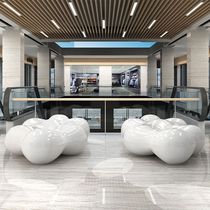 Shopping mall FRP leisure chair outdoor Nordic Creative Cloud personality modeling beautiful Chen rest area bench waiting chair