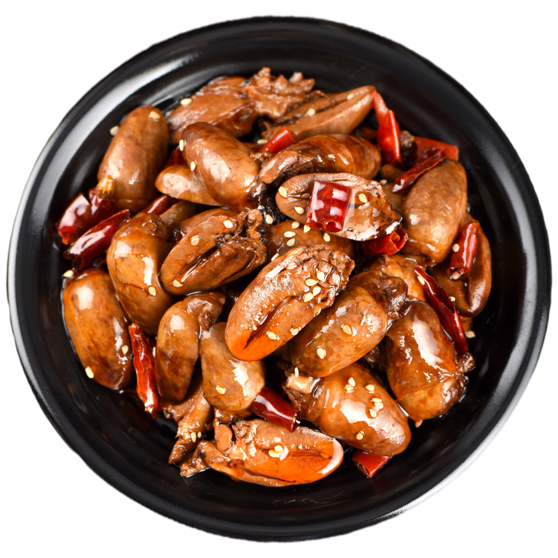 巧江湖麻辣五香味鸭心100g四川卤味特产熟食网红鸭肉香辣零食即食