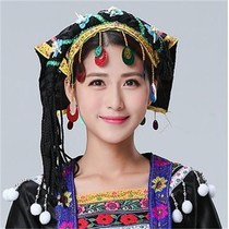 New female minority headwear Buyi ethnic group acting out of hat Zhuang ethnic group Miao and Dong ethnic hat Hani ethnic group