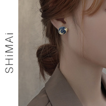 Asymmetrical ear nail female summer delicate and small personality earrings especially small crowdsourced moon solar temperament earrings