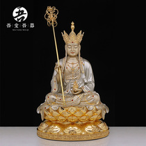 All-copper sitting lotus King of Earth Tibet