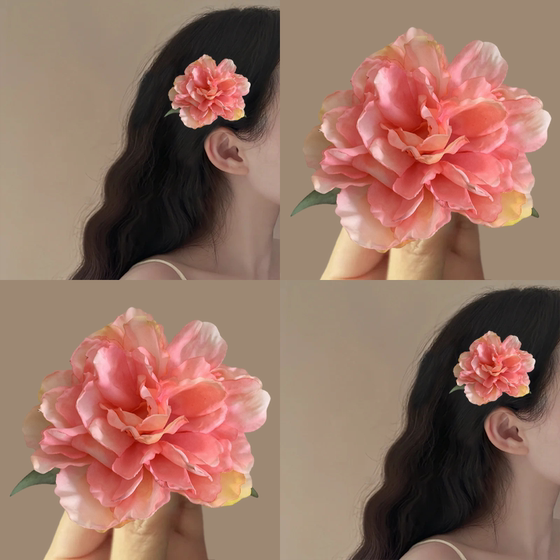 프랑스 레트로 ~ 모란 오리 빌 클립 휴가 분위기 측면 클립 감각 꽃 머리 클립 헤어 액세서리 프랑스 레트로 ~ 모란 오리 빌 클립 휴가 분위기 측면 클립 감각 꽃 머리 클립 헤어 액세서리