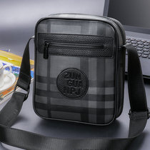 Single Shoulder Bag Men Skew Satchel mens small backpacks Vertical Large-capacity Fashion Business Mens Bag Casual Little Plaid Tide