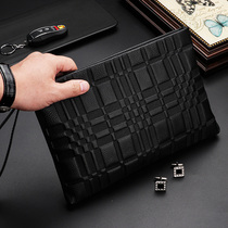 Handbags Men Genuine Leather Handbags Mens Envelopes Bag Soft Bull Leather Hand Grip Bag Mens Bag Clips Casual Business Large Capacity