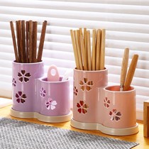 Removable plastic drain chopstick holder Home chopstick cage kitchen cutlery holder chopstick cylinder chopstick basket