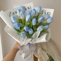 Dry Flower Bouquet Packaging Send Man Tulip Emulation Flower Fake Flowers Ns Hans Senior Sense Sending Friends To Send Bestie Birthday