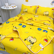 Mercury Home Textiles Pikachu Cartoon Lightweight Summer Cool Quilt Four-piece Air Conditioner Quilt Machine Washable Quilt in Summer